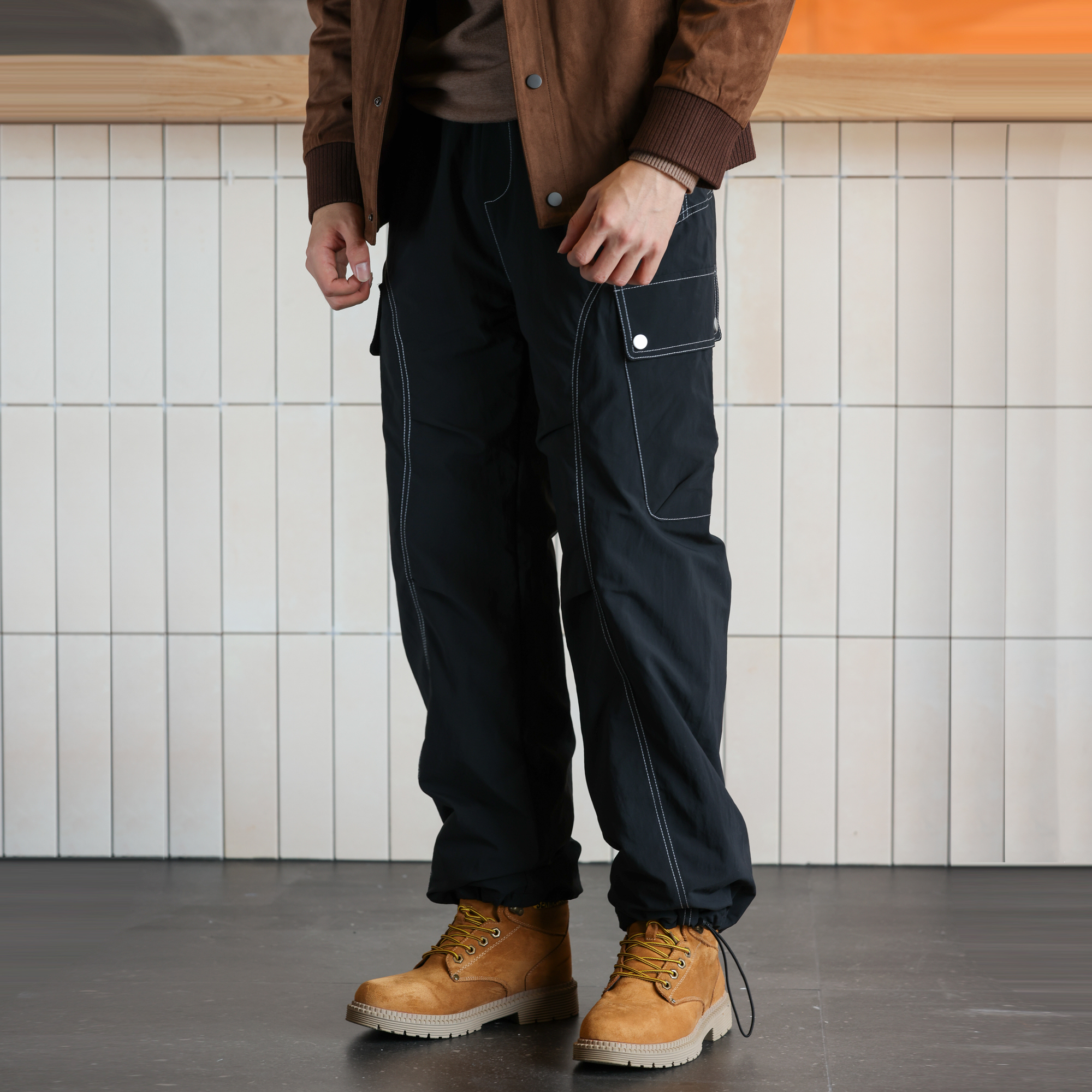 美式都市遊獵戰術羽絨褲男冬季禦寒保暖戶外工裝休閒褲