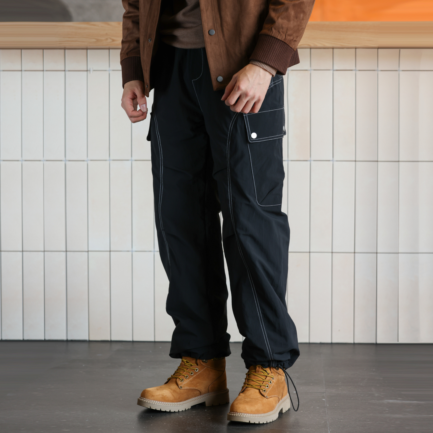 美式都市遊獵戰術羽絨褲男冬季禦寒保暖戶外工裝休閒褲