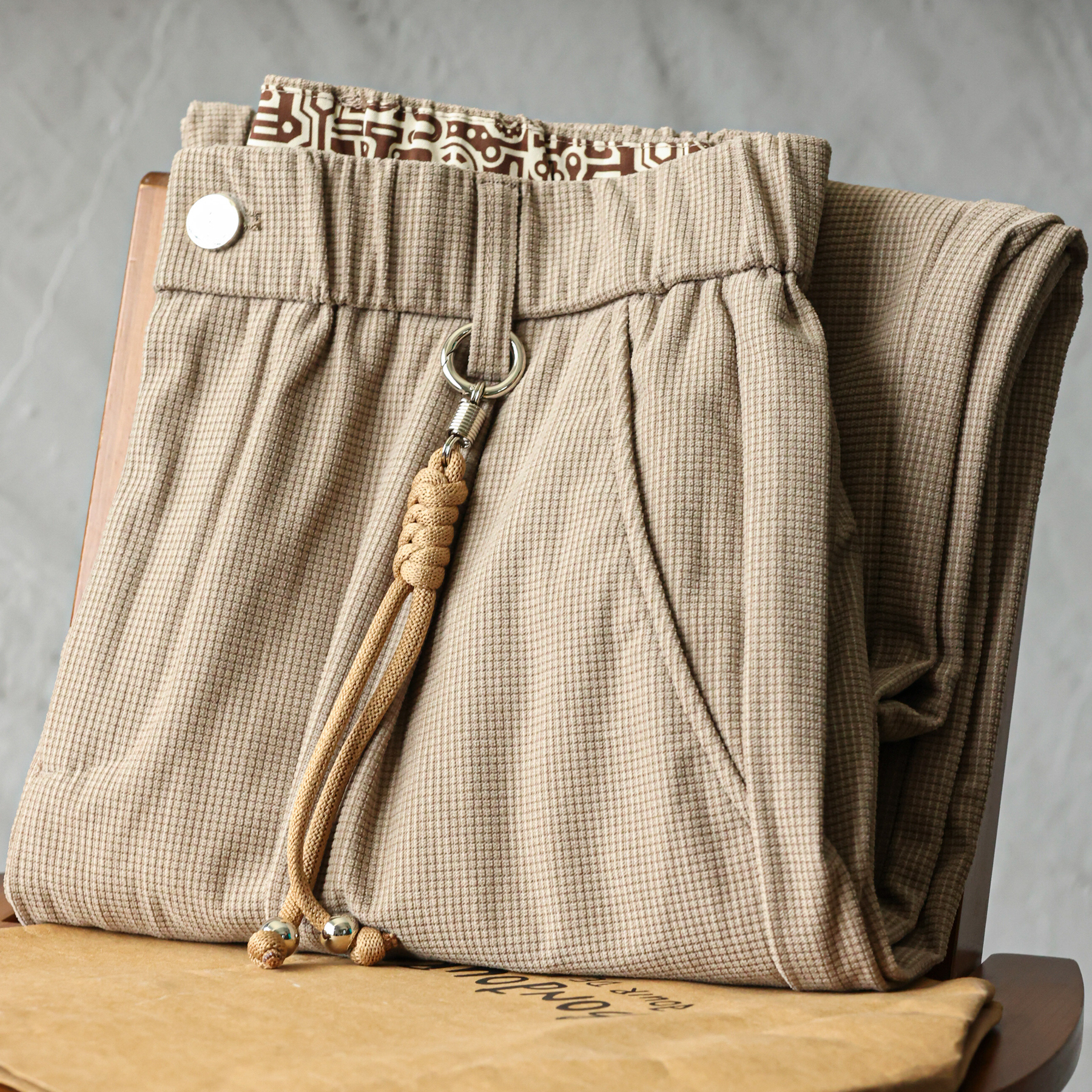 日系復古重磅燈芯絨休閒褲男打褶顆粒肌理感直筒長褲子