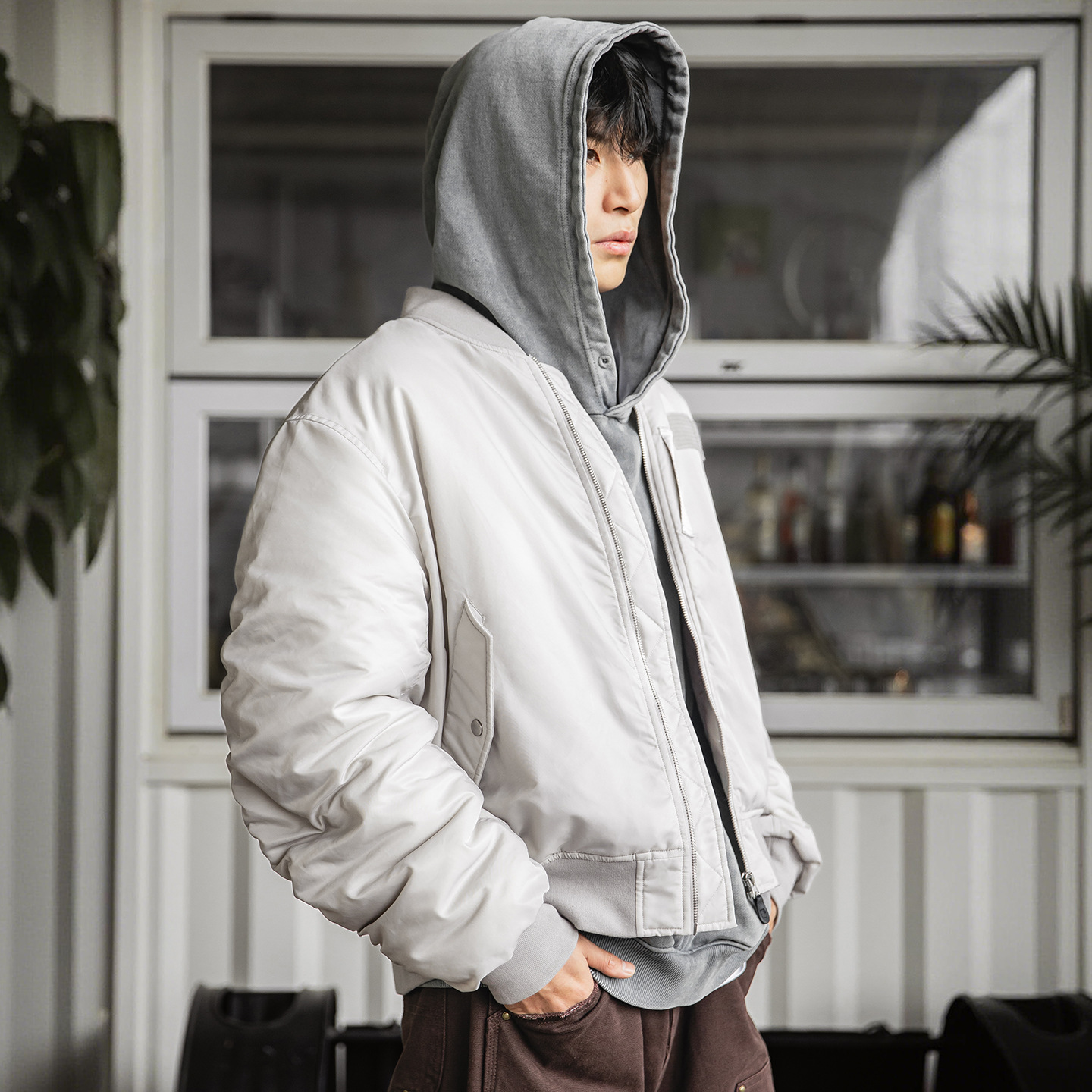 3M新雪麗MA1飛行員棉衣棒球服加厚防寒短款保暖棉襖外套冬