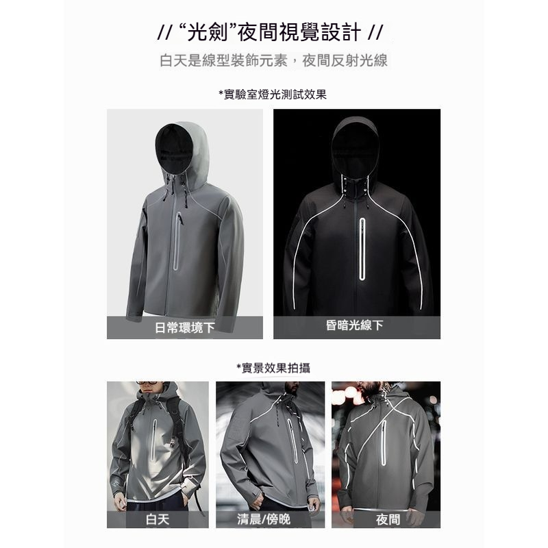 美式機能反光夾克外套戶外耐磨連帽登山服男秋季-Retro's Wear