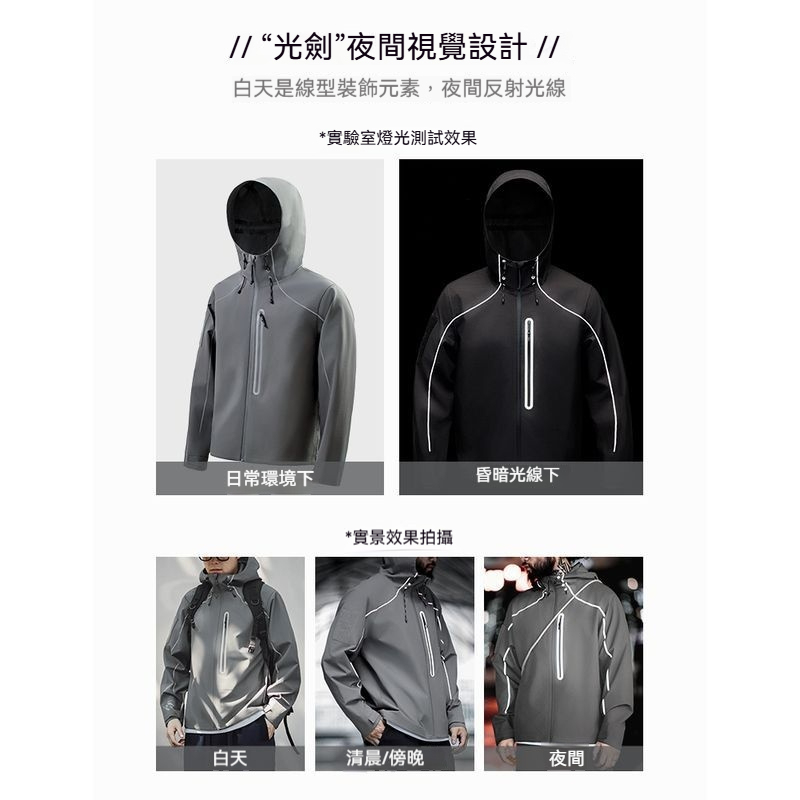 美式機能反光夾克外套戶外耐磨連帽登山服男秋季-Retro's Wear