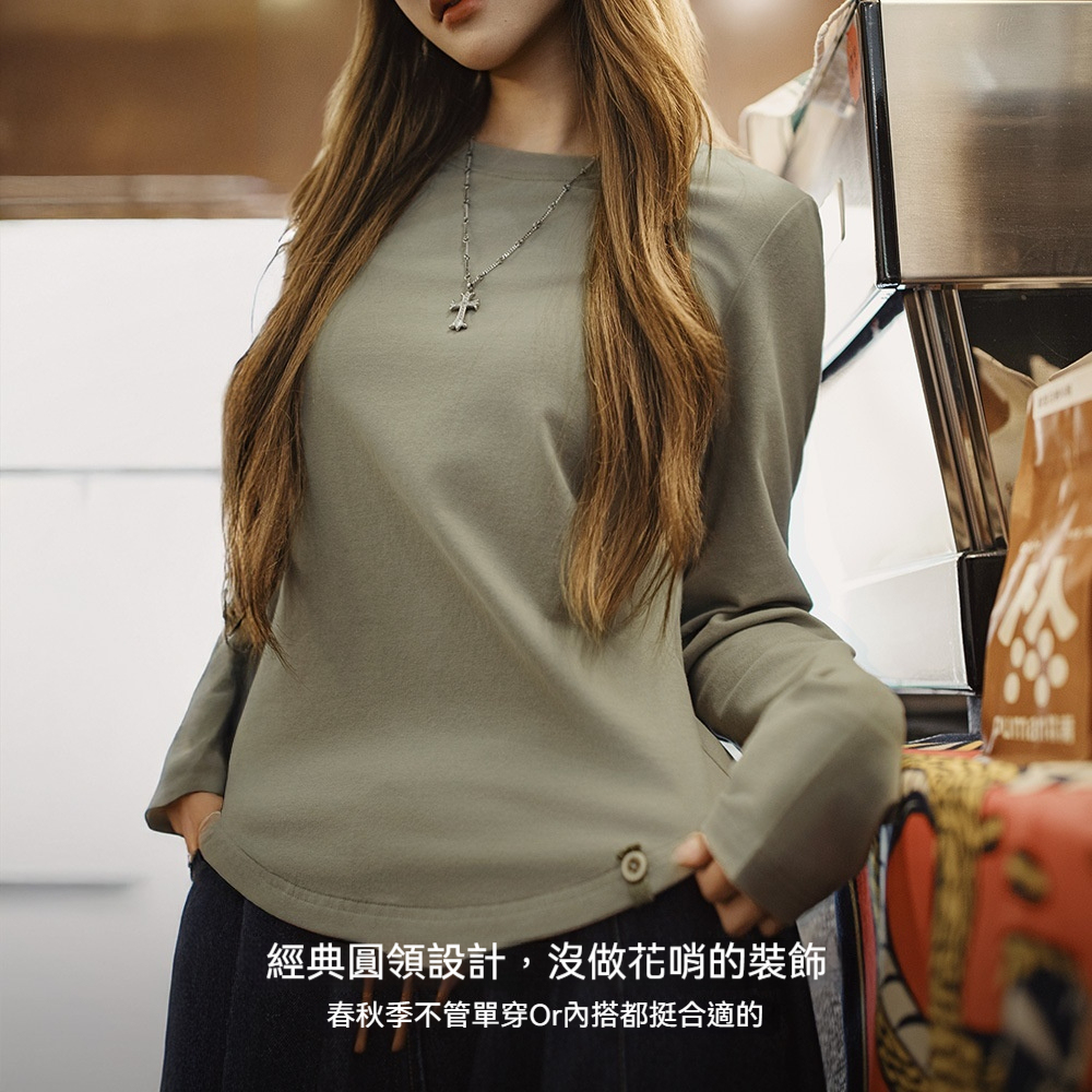 2025新款黑白色圓領磨毛修身長袖t恤打底衫內搭上衣女士早秋