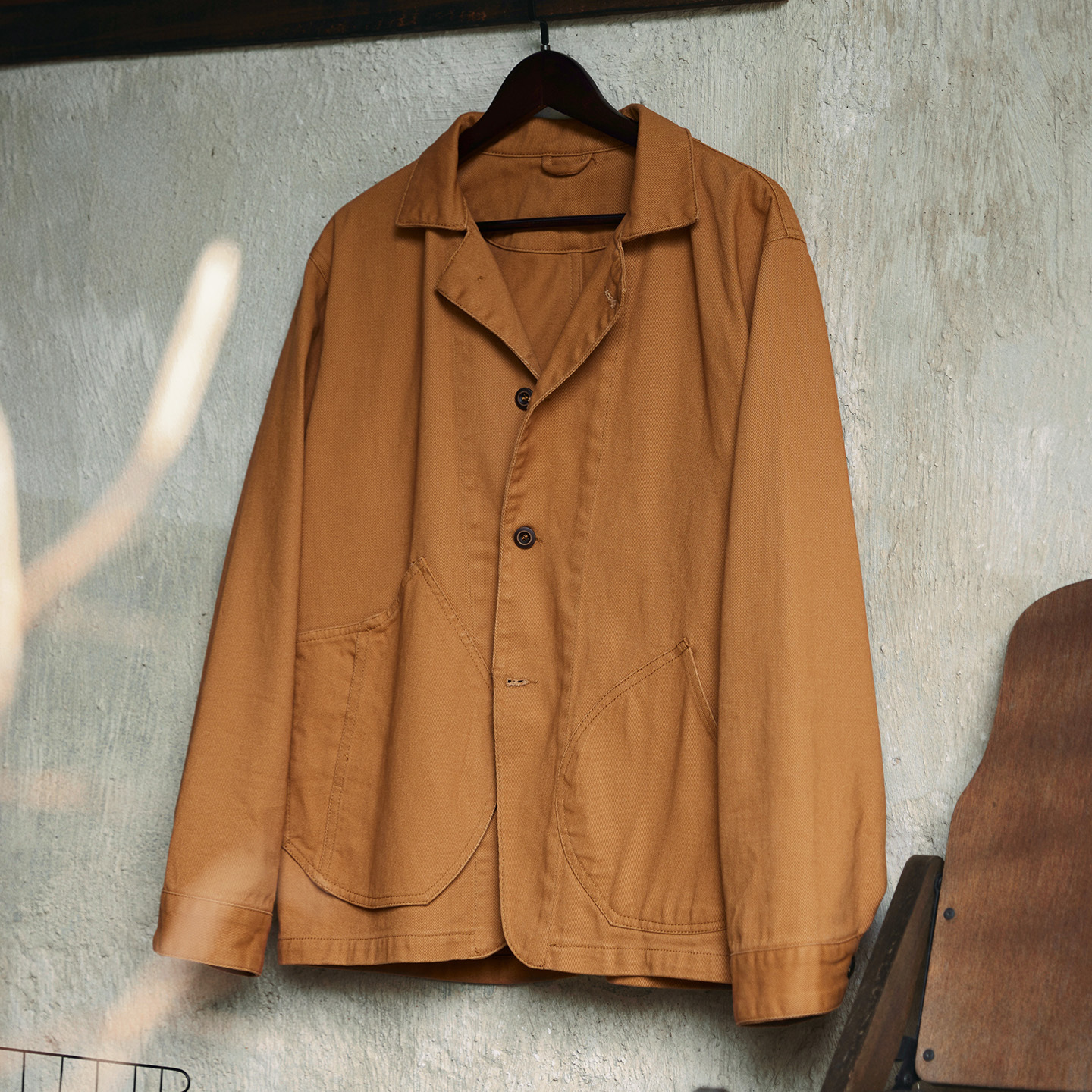 美式復古citywalk薑黃色工裝夾克男2025秋季新款寬鬆休閒獵裝外套