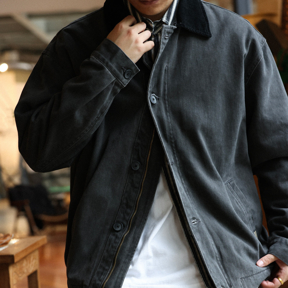 美式Vintage經典N-1甲板服休閒夾克男復古做舊酵素水洗外套-Retro's Wear