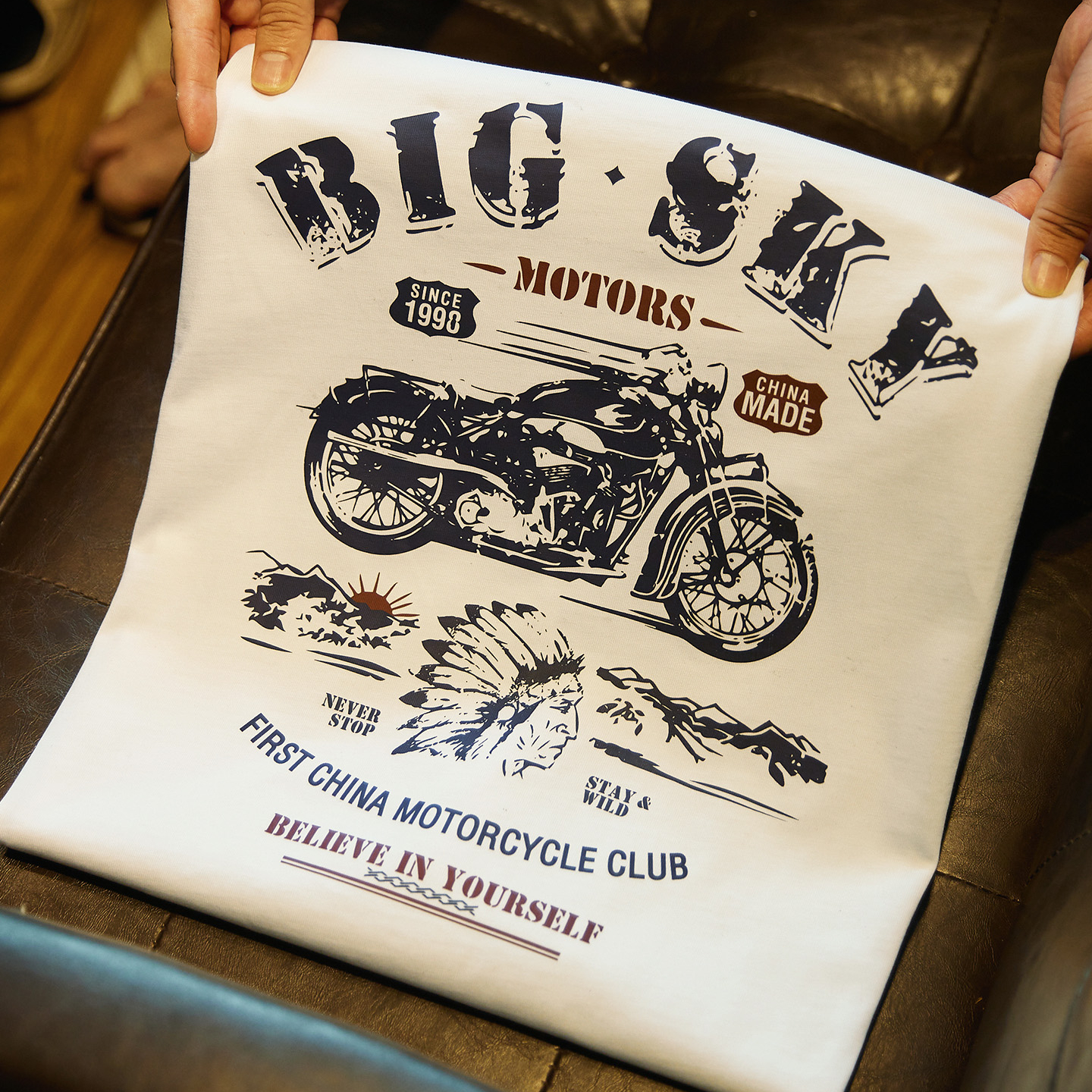 305g重磅純棉長袖t恤男2025秋季新款精梳棉美式印花圓領打底衫