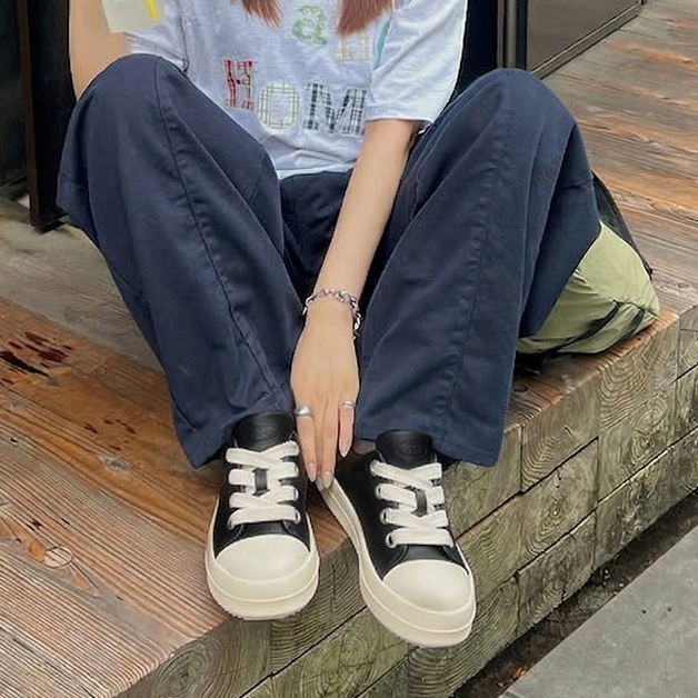 MRA小胖丁板鞋男鞋2026新款復古解構大頭鞋高街暗黑厚底面包鞋春