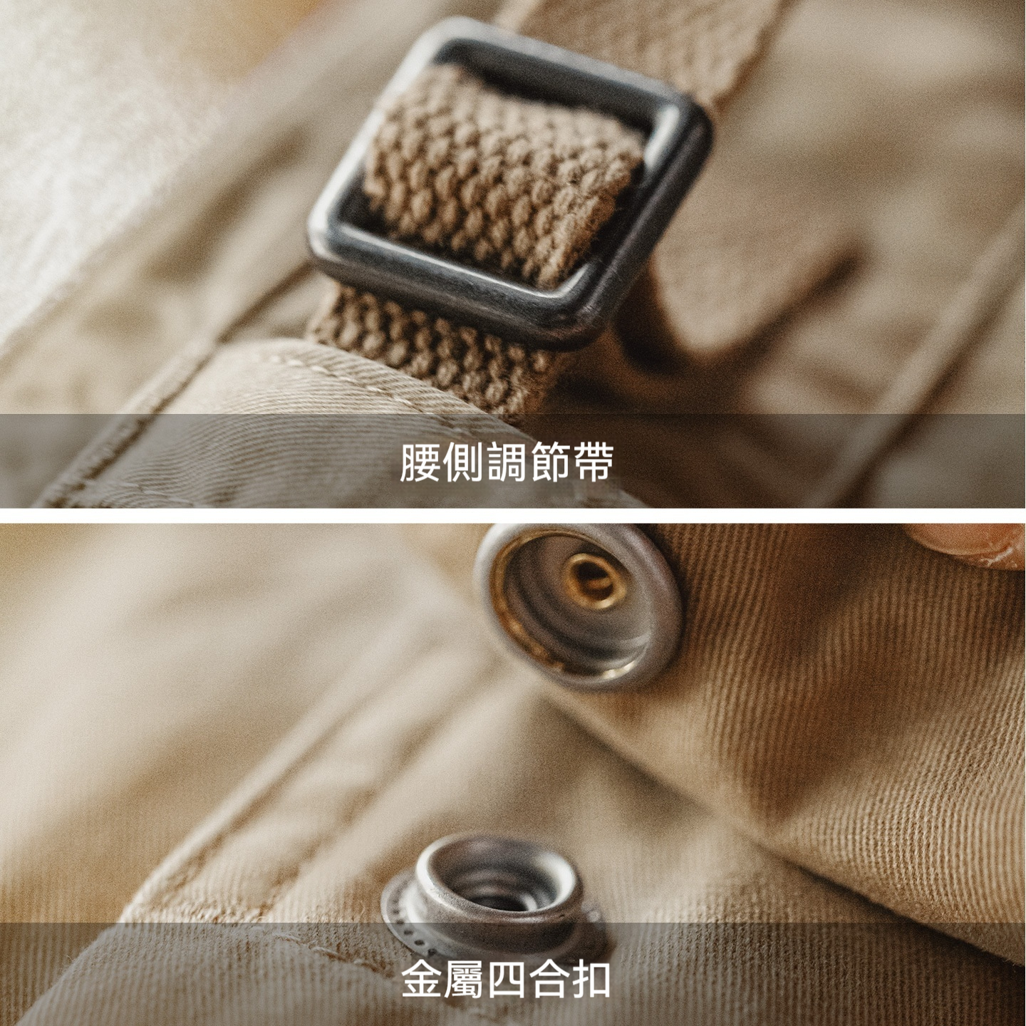 美式復古淺卡其M65大口袋直筒休閒褲老錢磨毛長褲男秋