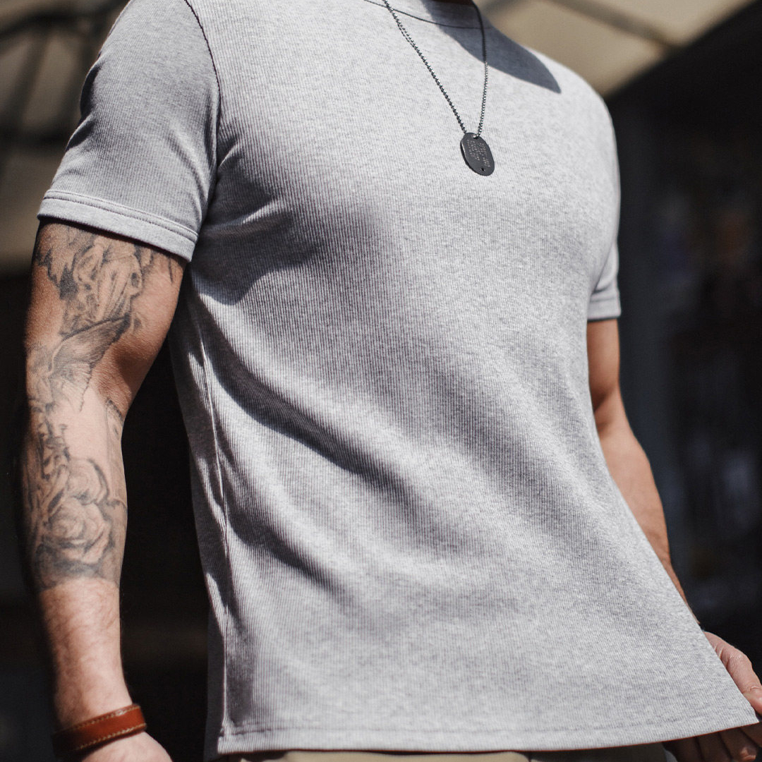 美式健身正肩收袖口短袖體能修身訓練服T恤打底衫男春夏