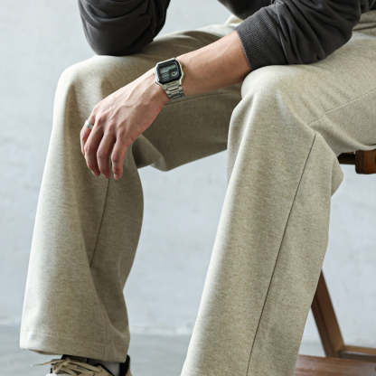 美式休閒戶外機能束脚工裝褲男寬鬆運動抽繩直筒傘兵褲秋-Retro's Wear