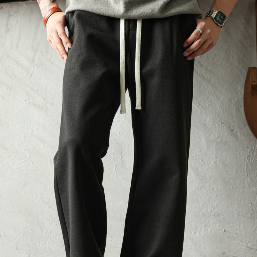 美式休閒戶外機能束脚工裝褲男寬鬆運動抽繩直筒傘兵褲秋-Retro's Wear