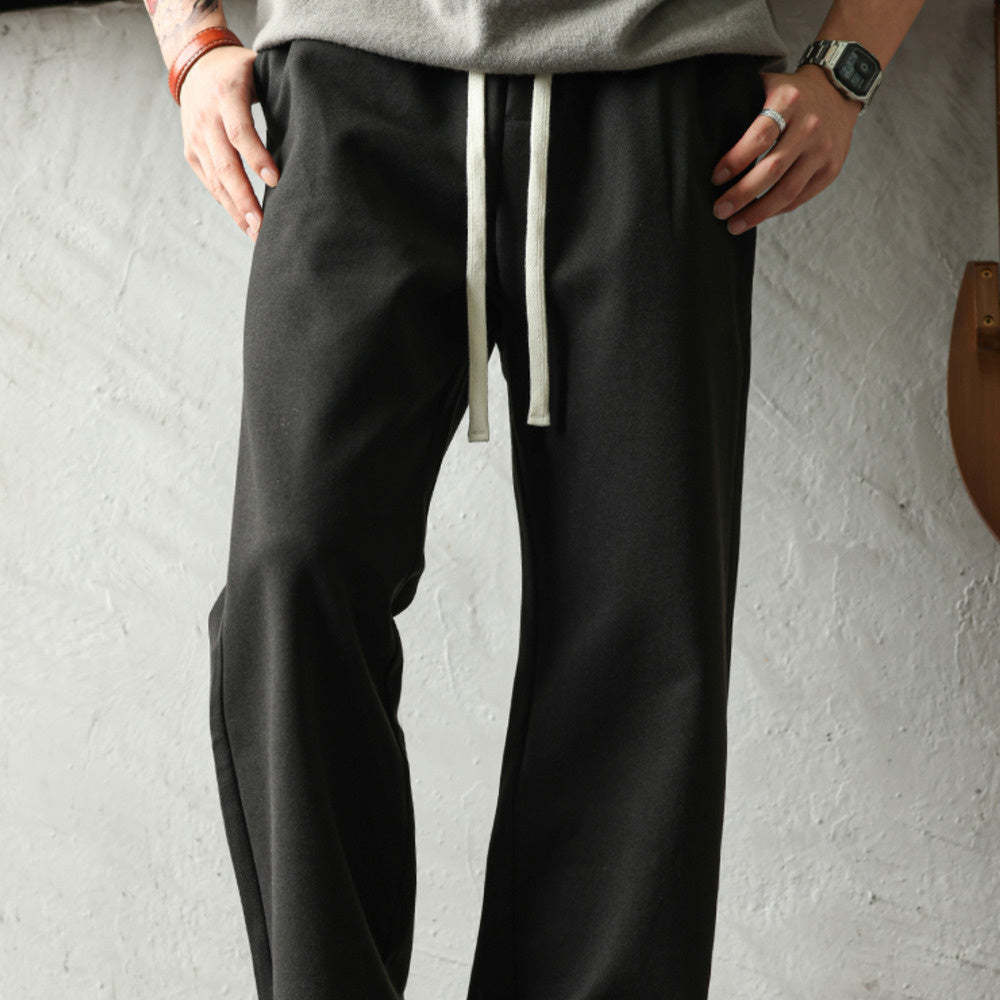 美式休閒戶外機能束脚工裝褲男寬鬆運動抽繩直筒傘兵褲秋-Retro's Wear