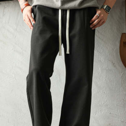 美式休閒戶外機能束脚工裝褲男寬鬆運動抽繩直筒傘兵褲秋-Retro's Wear