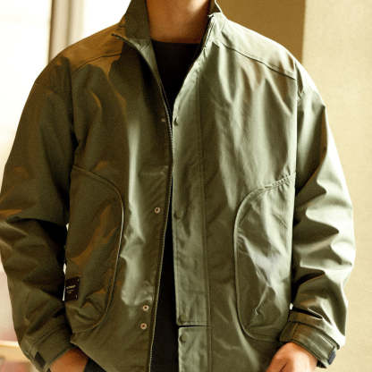 美式機能戶外防風立領工裝夾克男寬鬆休閒運動衝鋒衣外套