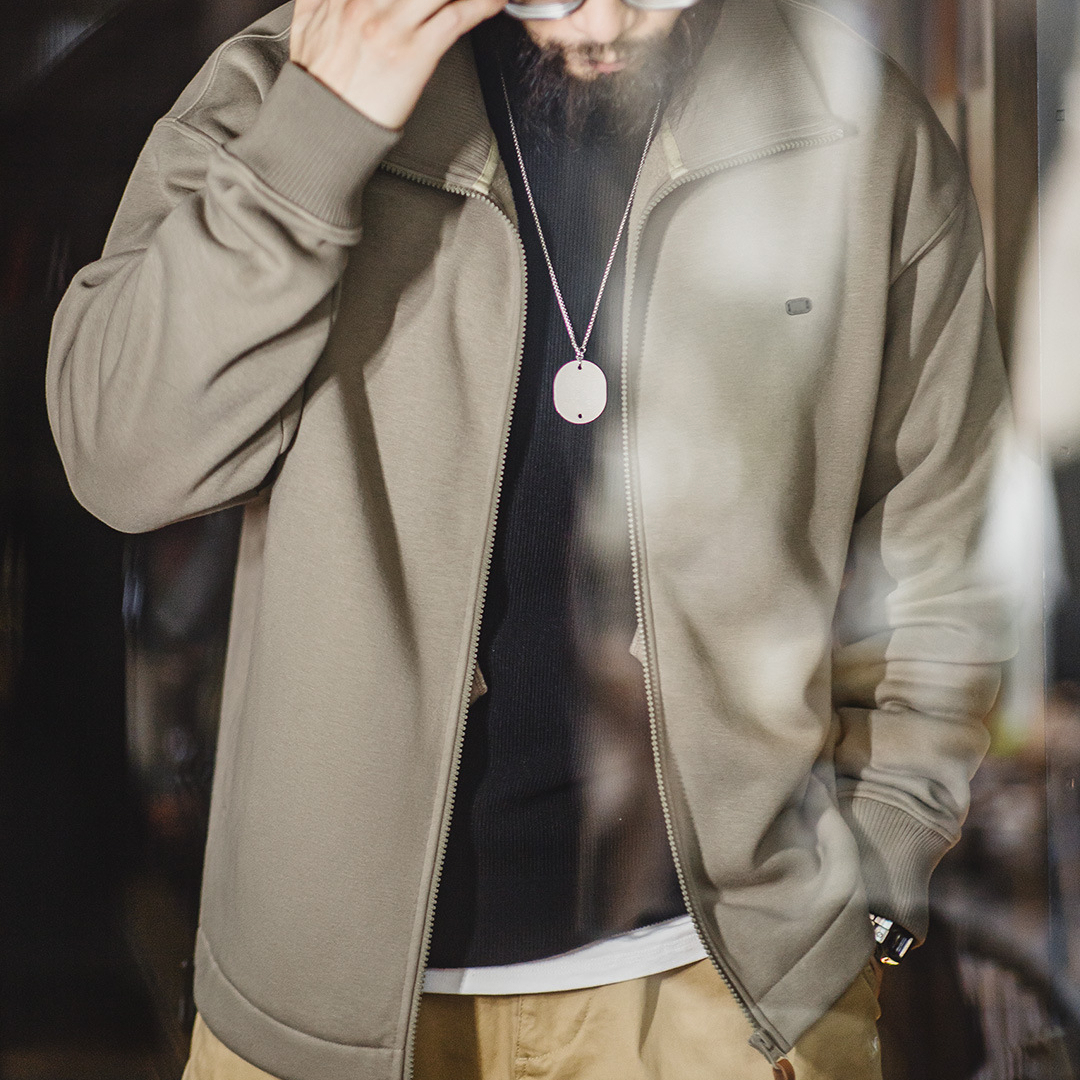 美式休閒運動風開衫衛衣高領保暖立領抓絨夾克外套男秋-Retro's Wear