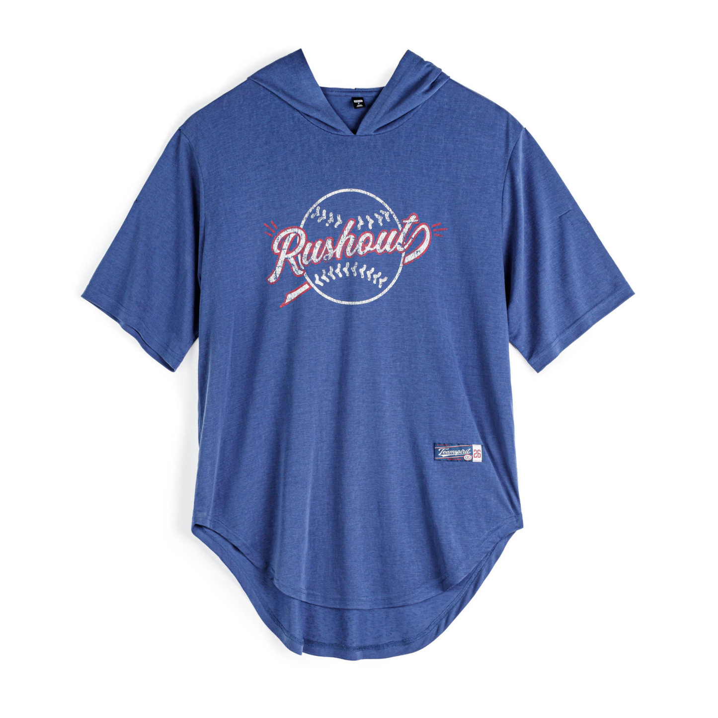 復古寬鬆印花萊賽爾天絲弧形下擺連帽短袖T恤半袖上衣女士夏