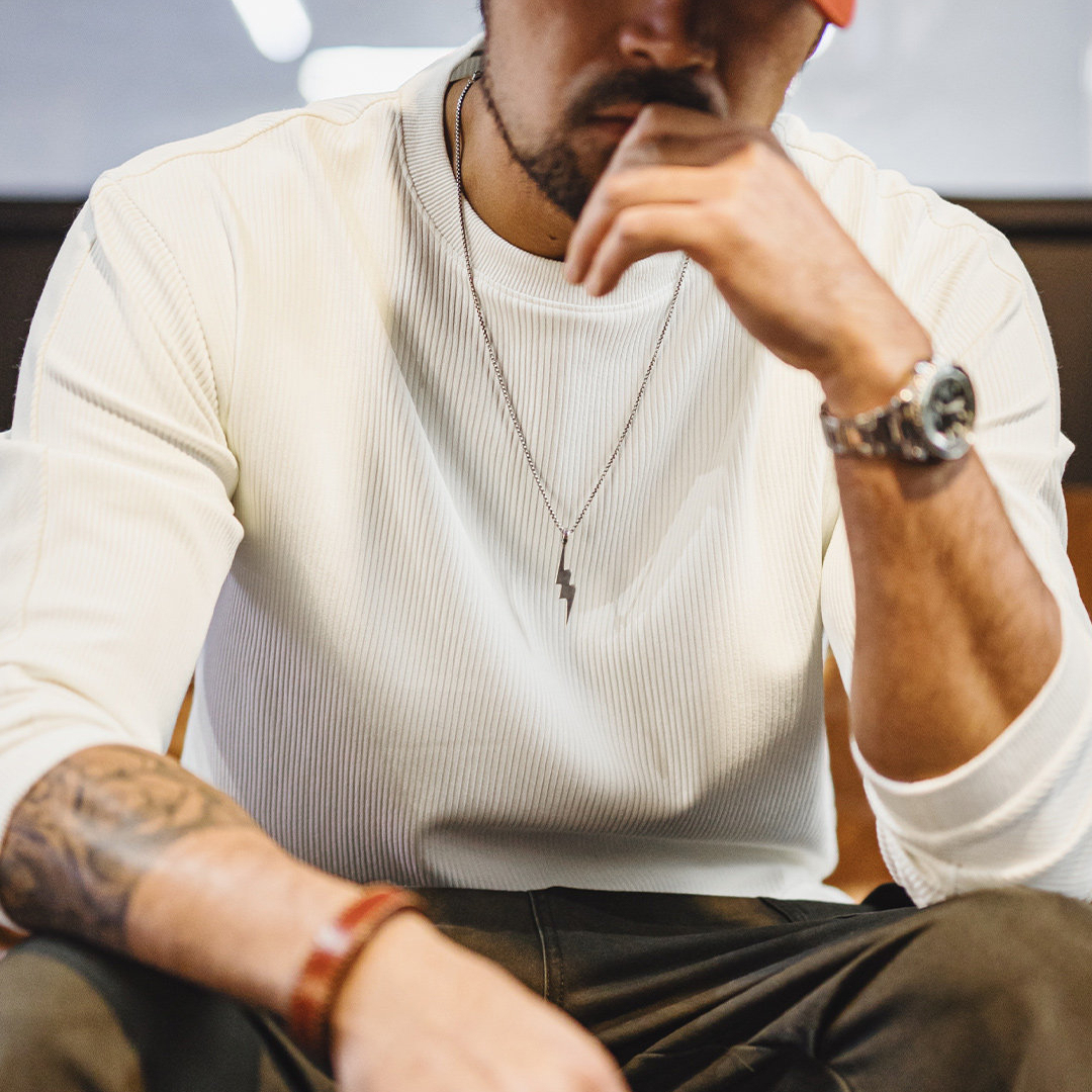 美式3D坑條長袖T恤白色打底外穿薄款針織無帽衛衣男款春