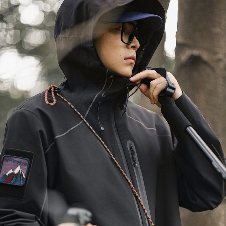 美式機能反光夾克外套戶外耐磨連帽登山服男秋季-Retro's Wear