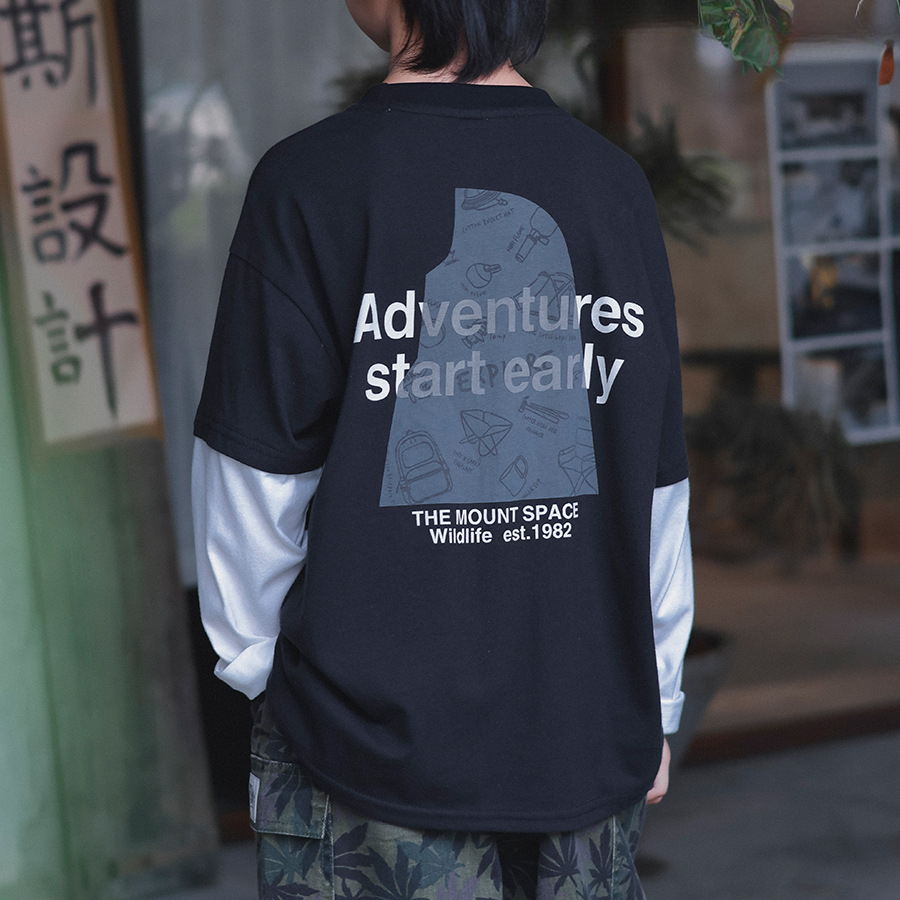 男童衣服2025秋季款兒童字母印花T恤柔軟親膚假兩件長袖男童上衣