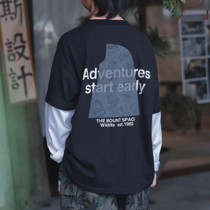 男童衣服2025秋季款兒童字母印花T恤柔軟親膚假兩件長袖男童上衣