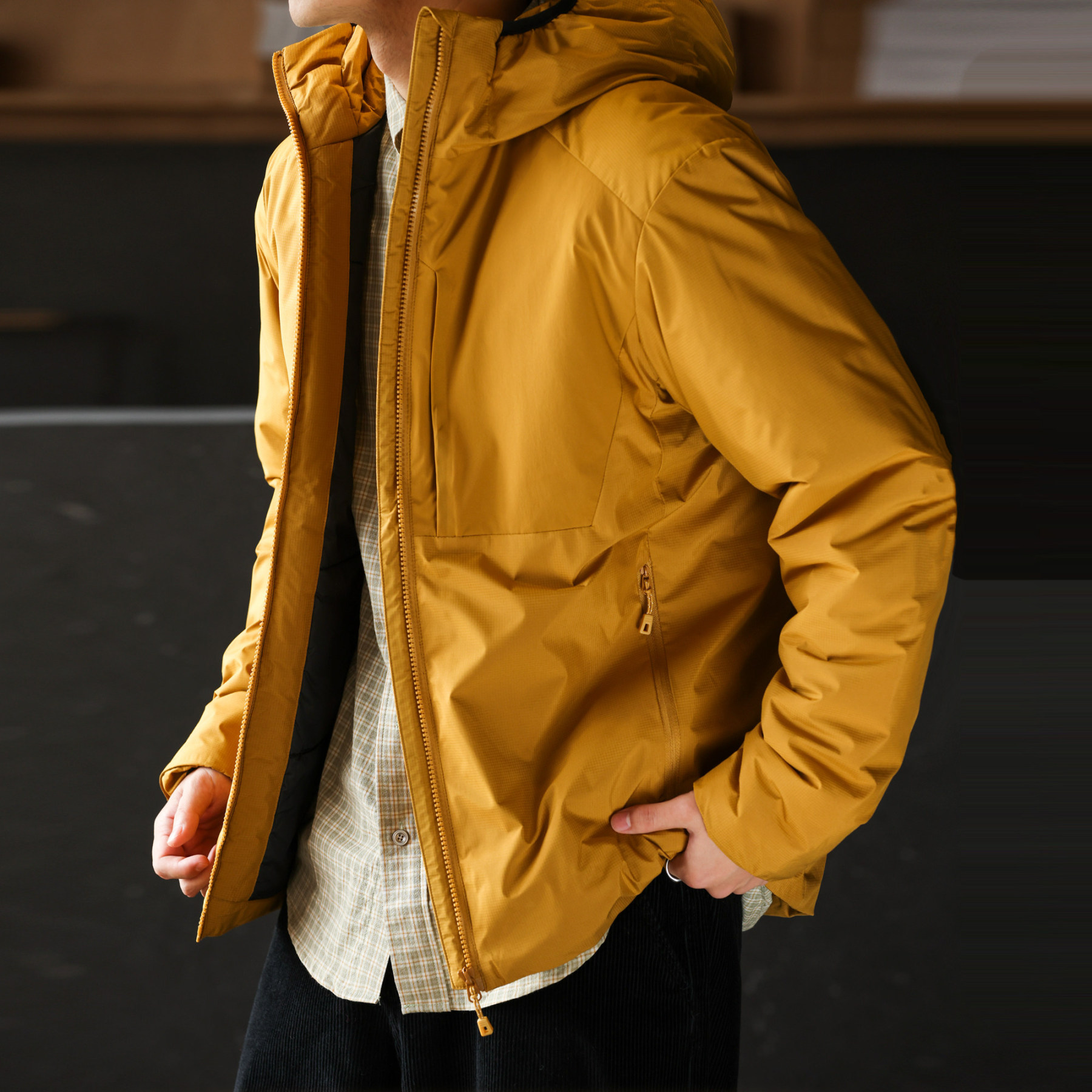 美式復古輕戶外三防棉衣外套男石墨烯保暖休閒連帽夾克