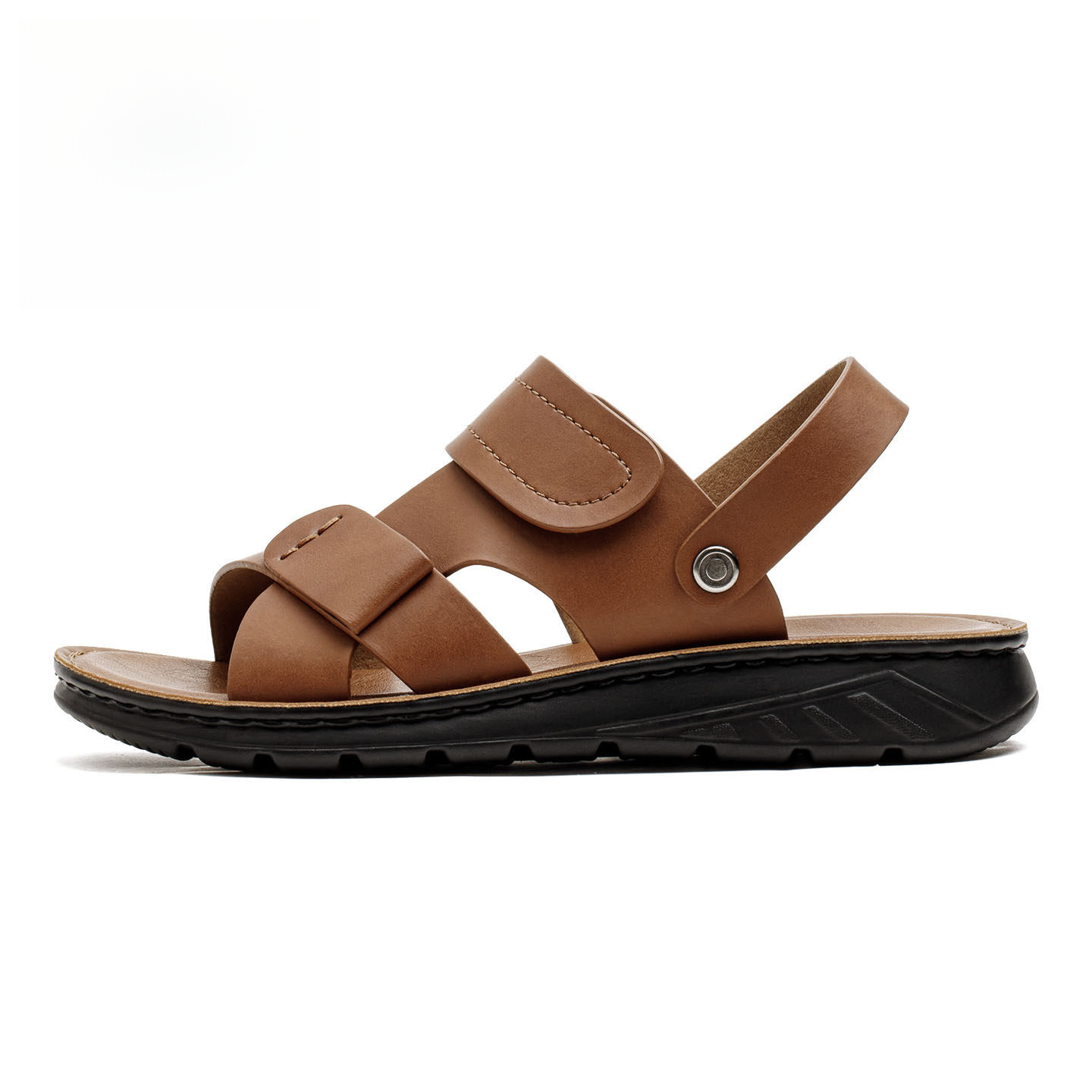 男鞋2026夏季新款皮凉鞋兩穿沙灘鞋真皮商務開車凉拖鞋爸爸鞋