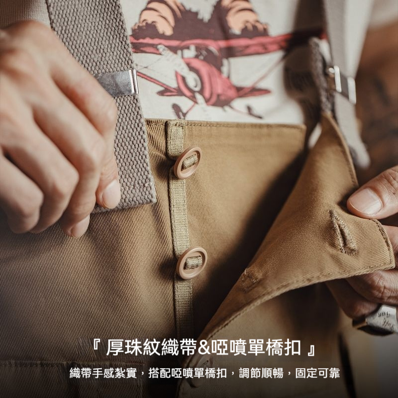 美式復古寬鬆BF直筒背帶褲阿美哢嘰休閒連體吊帶長褲子男