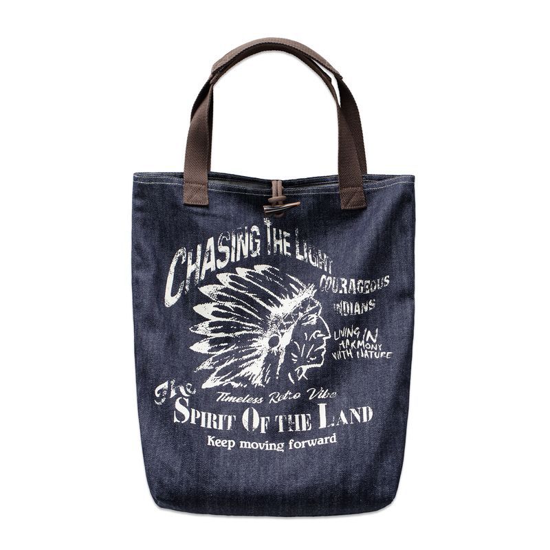 美式復古牛仔大容量托特包丹寧通勤單肩包做舊手提包包男