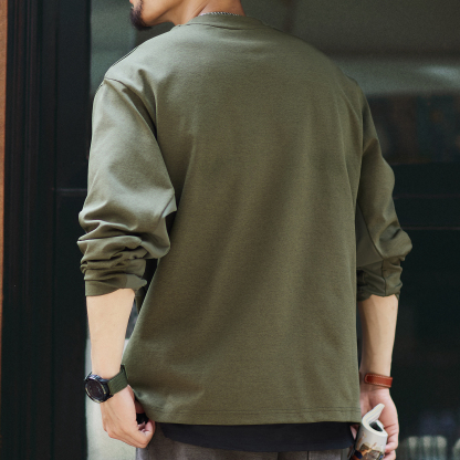 美式戶外工裝長袖t恤男2025秋季新款吸濕速幹上衣男士透氣打底衫