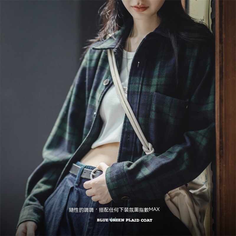 美式復古襯衫外套休閒寬鬆設計感小眾夾克襯衣女秋冬-Retro's Wear