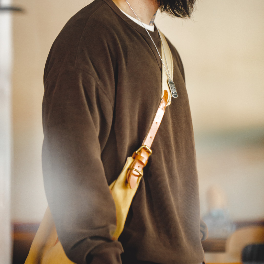 马登工装 美式复古重磅雪尼尔卫衣圆领基础款抗皱打底长袖T恤男秋-Retro's Wear