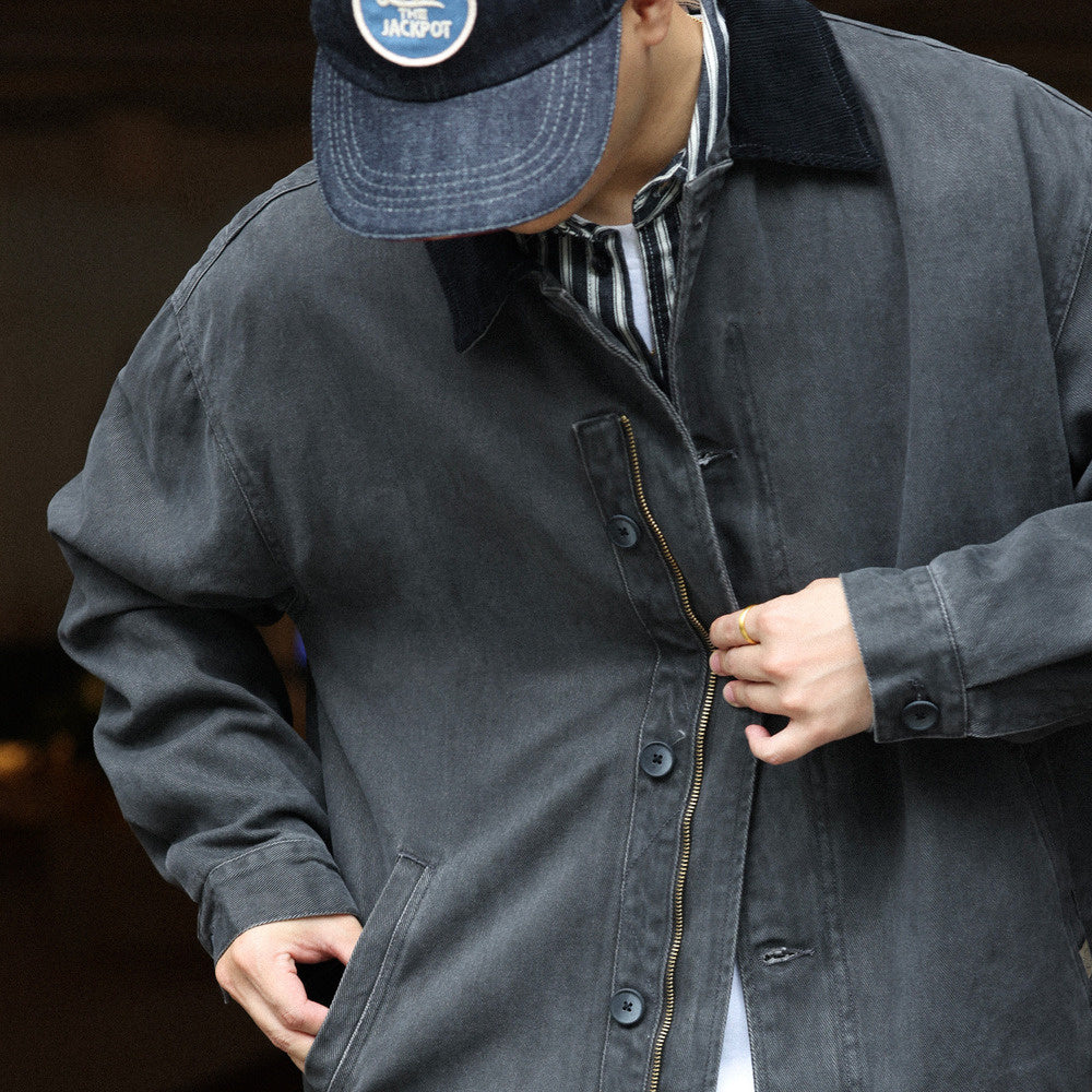 美式Vintage經典N-1甲板服休閒夾克男復古做舊酵素水洗外套-Retro's Wear