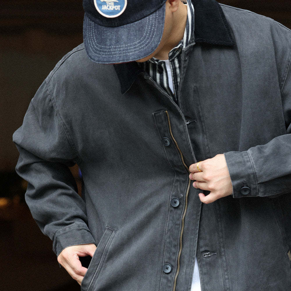 美式Vintage經典N-1甲板服休閒夾克男復古做舊酵素水洗外套-Retro's Wear