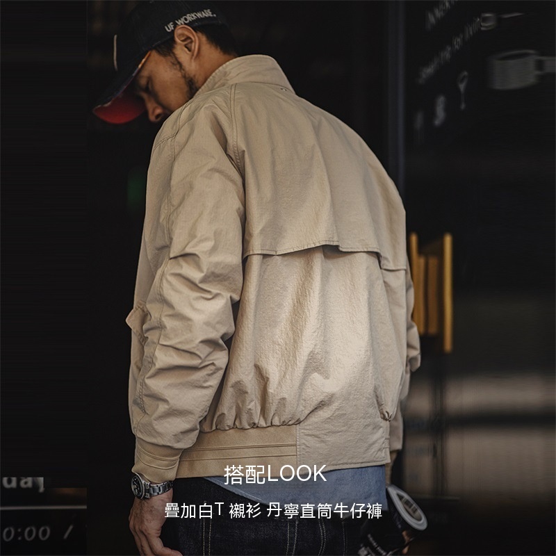 美式復古哈靈頓G9立領夾克阿美咔嘰休閒經典外套男春秋-Retro's Wear