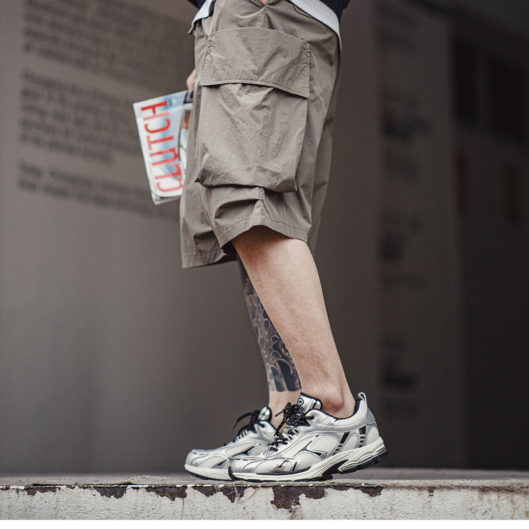 復古厚底銀黑色老爹鞋增高運動網帽透氣通勤新款休閒鞋子男款