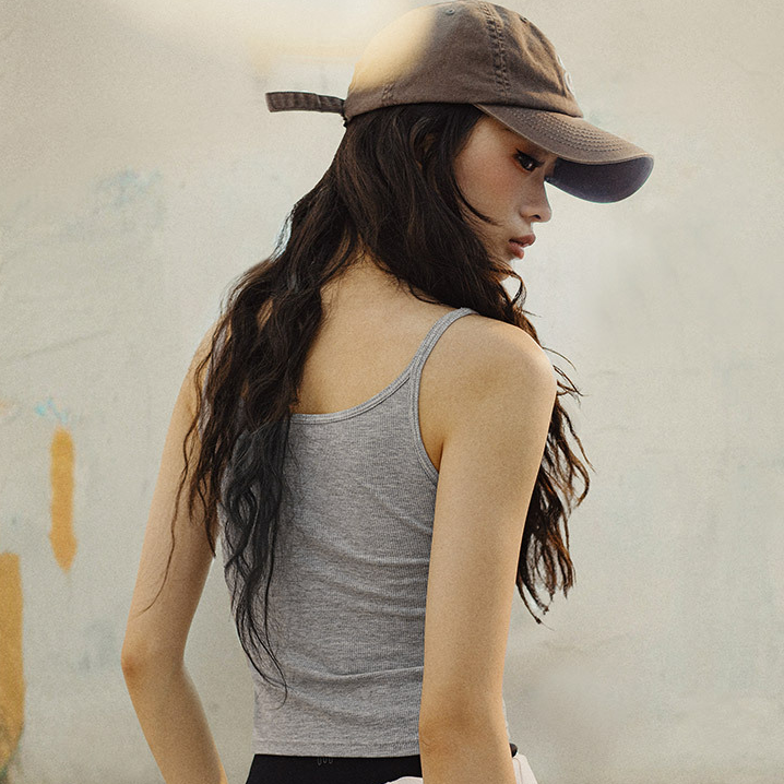 針織細帶背心復古辣妹純色吊帶內搭打底百搭無袖外穿上衣夏女