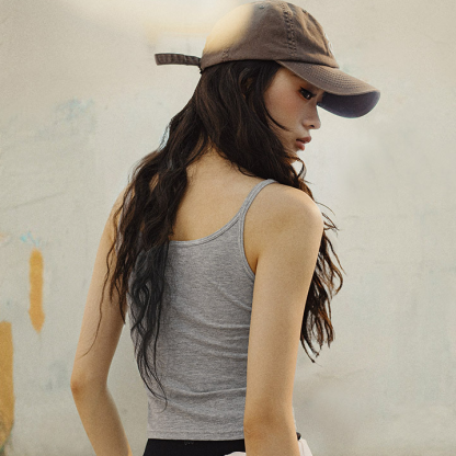 針織細帶背心復古辣妹純色吊帶內搭打底百搭無袖外穿上衣夏女