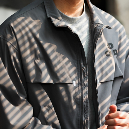 美式休閒防潑水立領夾克男高級感拼接通勤哈靈頓工裝外套