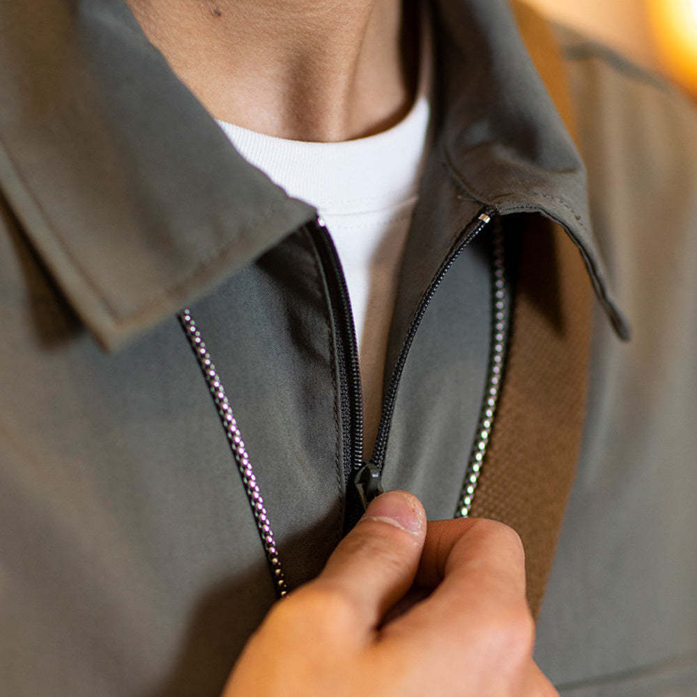 優可絲凉感科技短袖polo衫男2025夏季新款半拉鍊防曬工裝半袖男