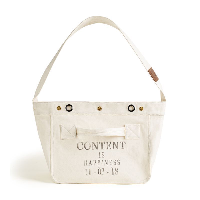 美式復古機車報童包大容量帆布郵差包印花字母斜挎包男生