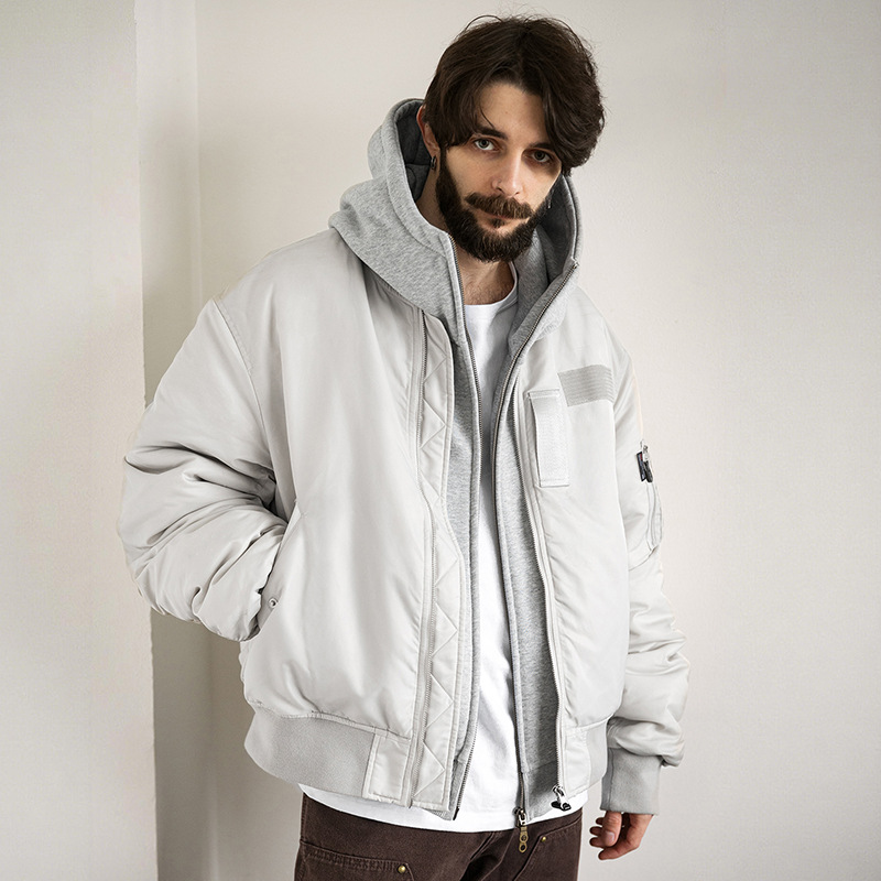 3M新雪麗MA1飛行員棉衣棒球服加厚防寒短款保暖棉襖外套冬