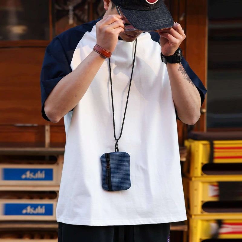 重磅305g撞色挿件短袖T恤男美式休閒寬鬆運動百搭打底衫