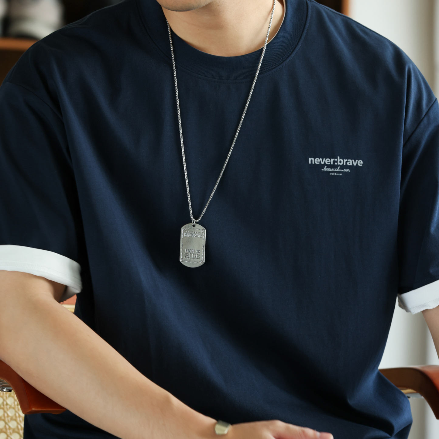 美式休閒凉感防曬速幹短袖T恤男微落肩夏季速幹抑菌TEE