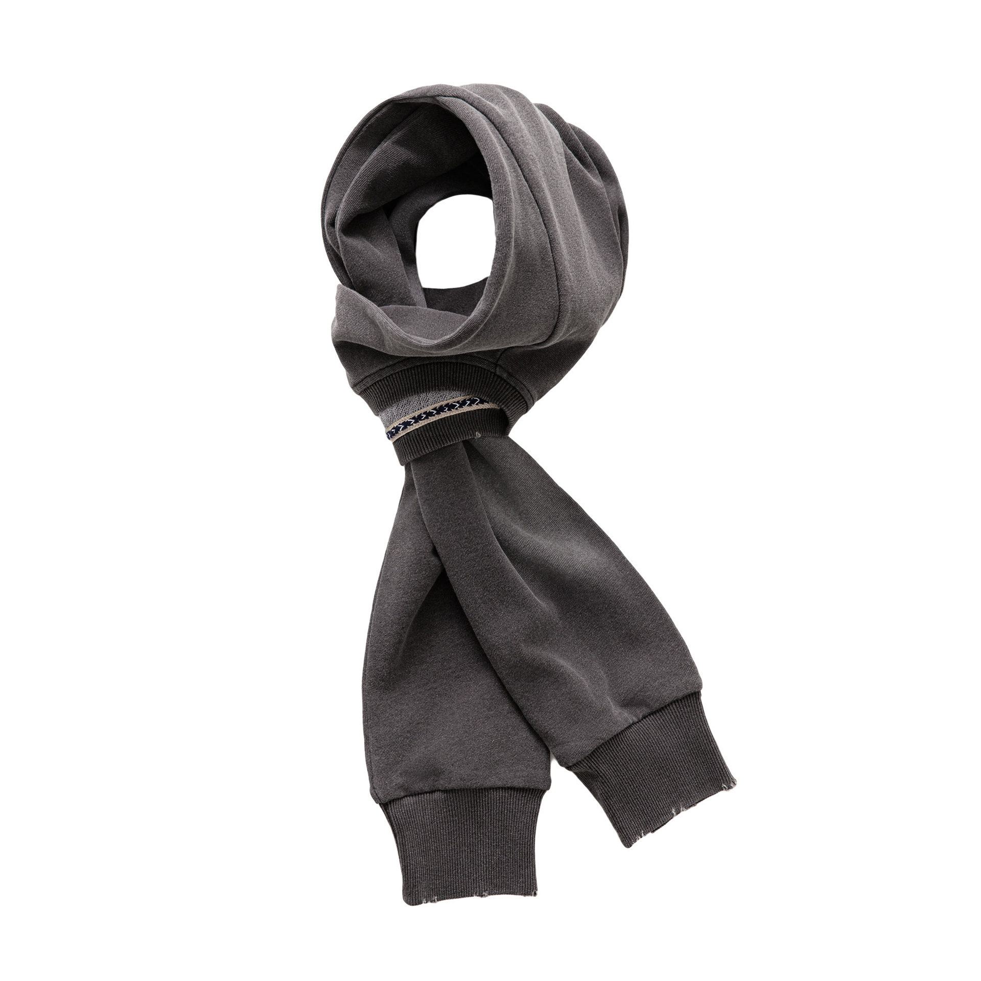 美式仿衛衣圍巾披肩兩用日系復古藍色保暖圍脖搭肩男秋冬