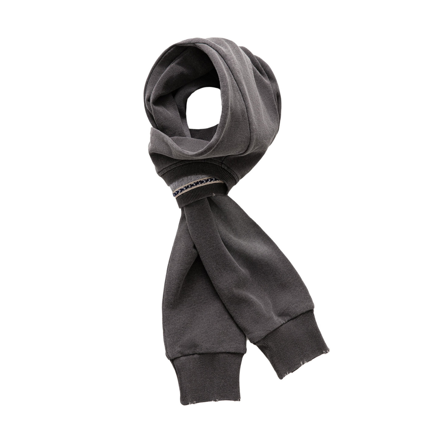 美式仿衛衣圍巾披肩兩用日系復古藍色保暖圍脖搭肩男秋冬