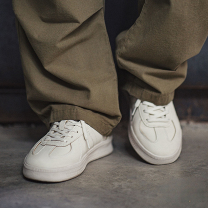 2026春季新款百搭經典小白鞋厚底德訓鞋男款潮流復古休閒板鞋