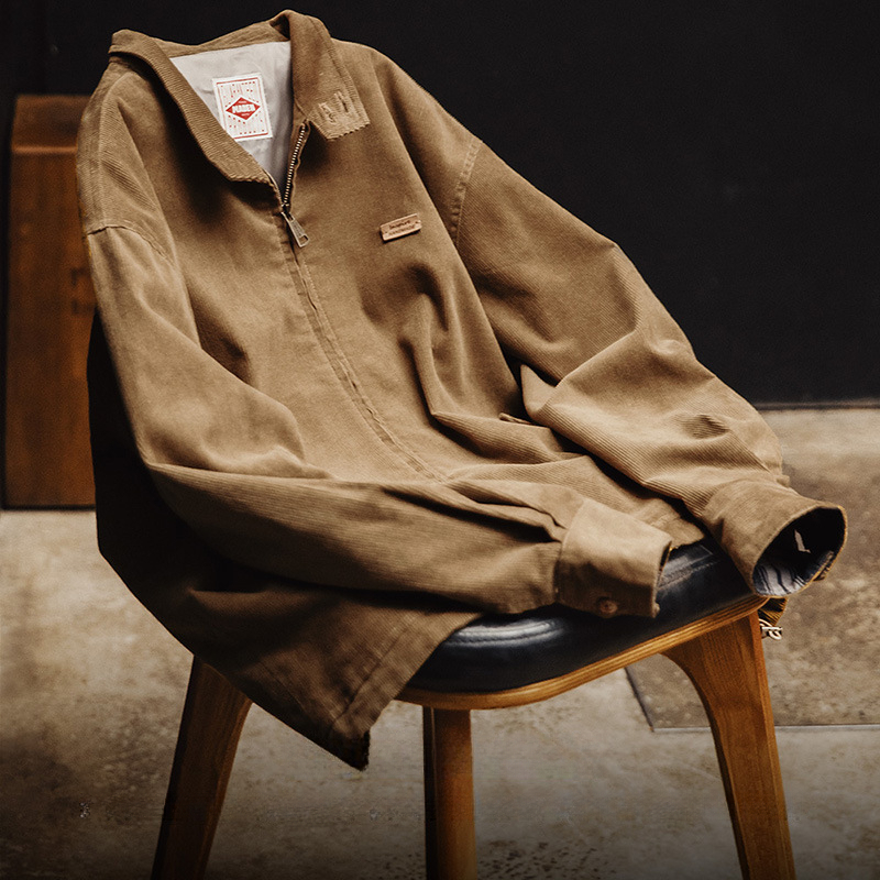 美式復古燈芯絨哈靈頓G9夾克阿美哢嘰立領休閒外套男秋季-Retro's Wear