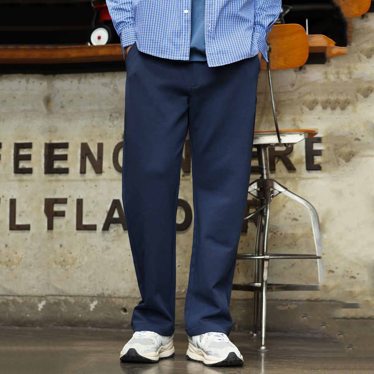 美式休閒萊賽爾休閒衛褲男寬鬆抽繩設計抗皺直筒長褲秋