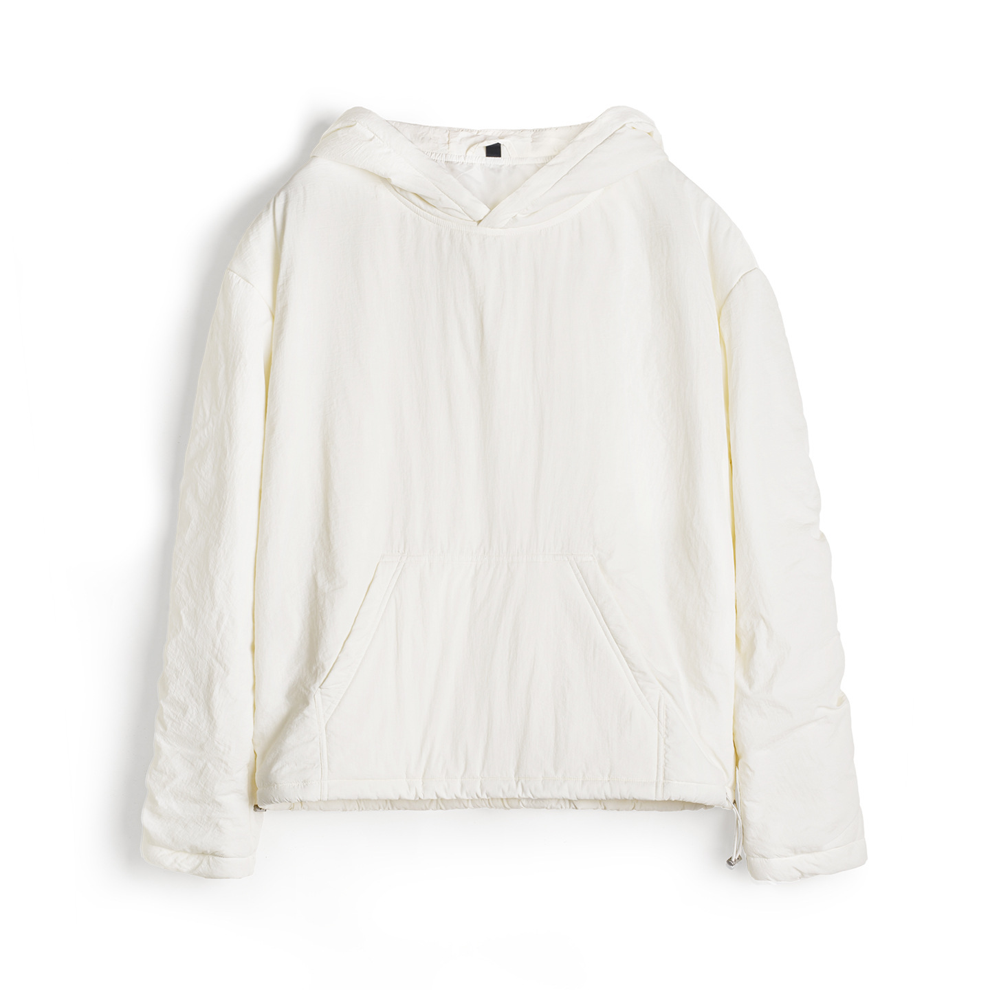 美式氣絨套頭口袋衛衣圓領連帽通勤加絨保暖廓形外套男冬