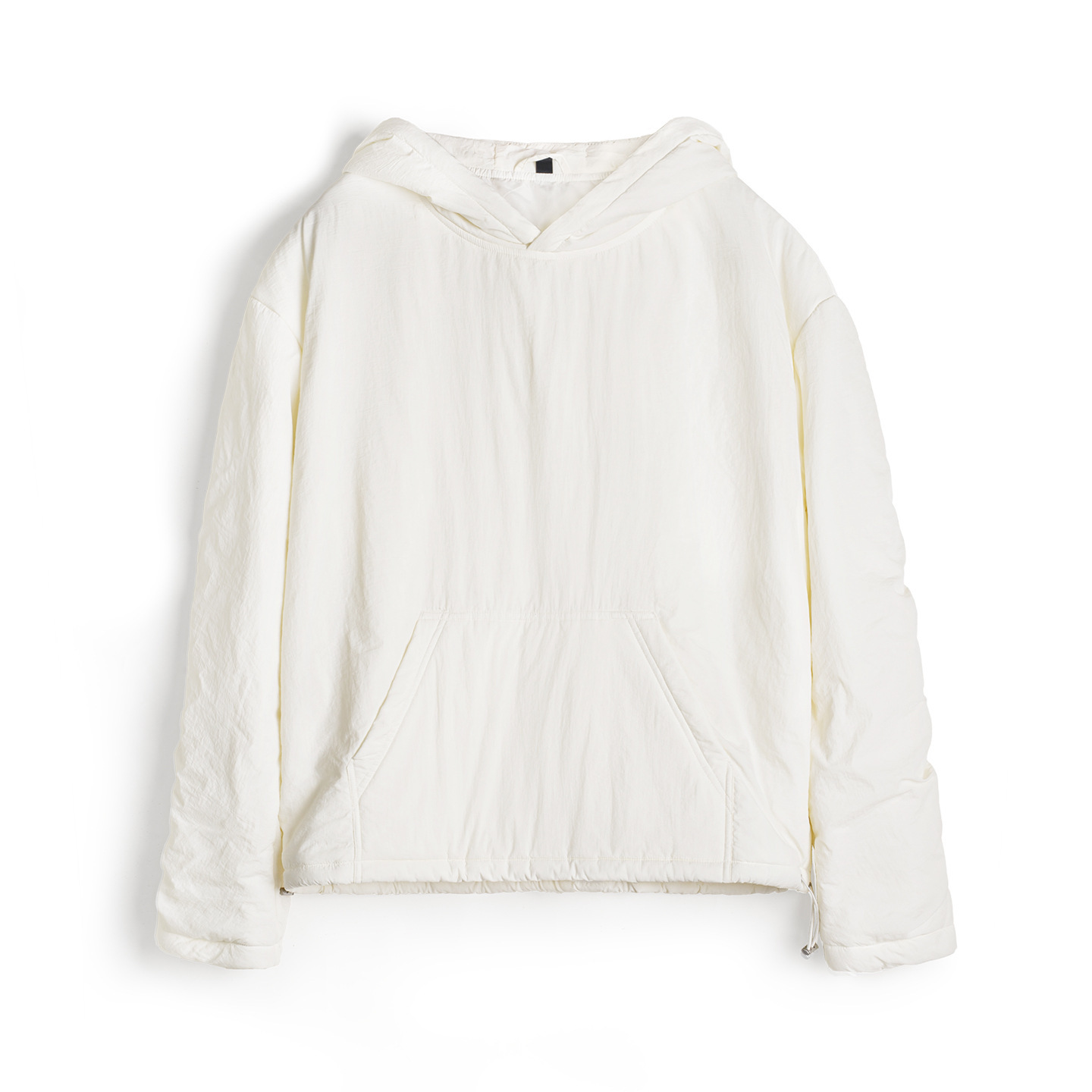 美式氣絨套頭口袋衛衣圓領連帽通勤加絨保暖廓形外套男冬